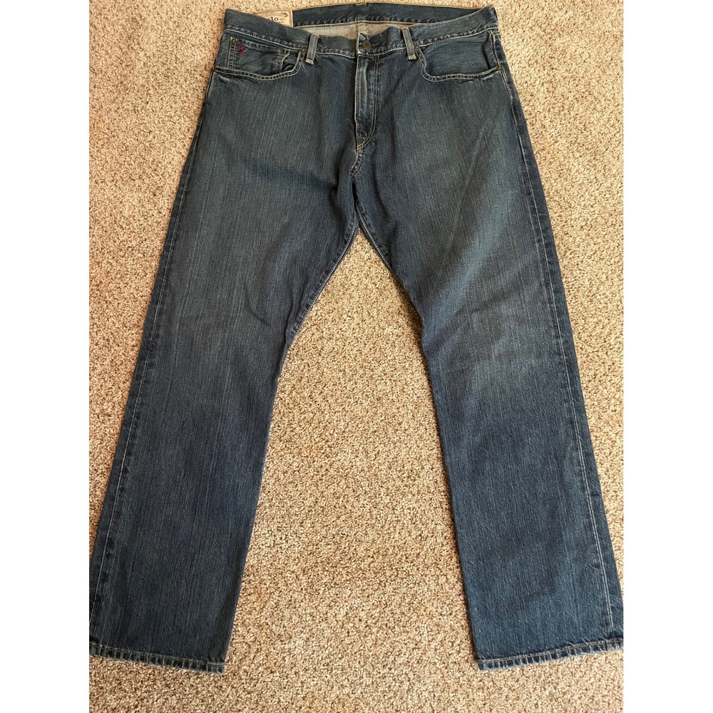 Polo Ralph Lauren Mens Hampton Straight Jeans 38x30 Blue Authentic Dungarees